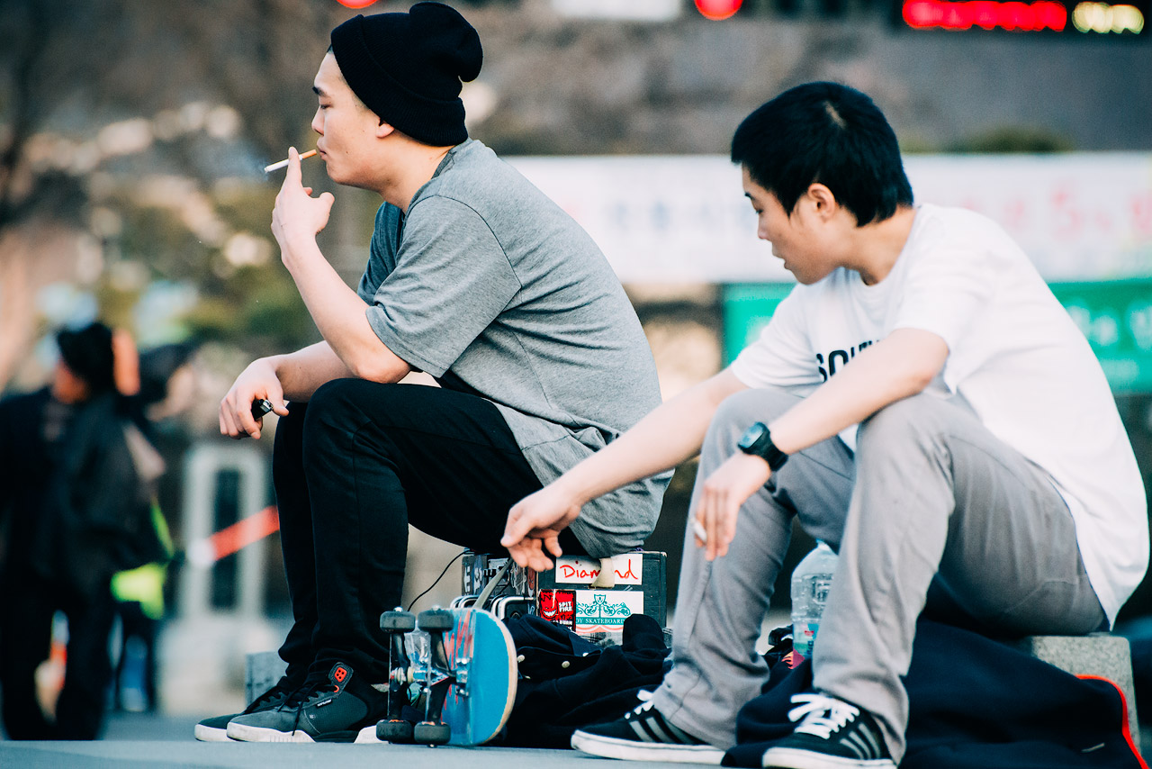 Korean skateboarders in Jeonju