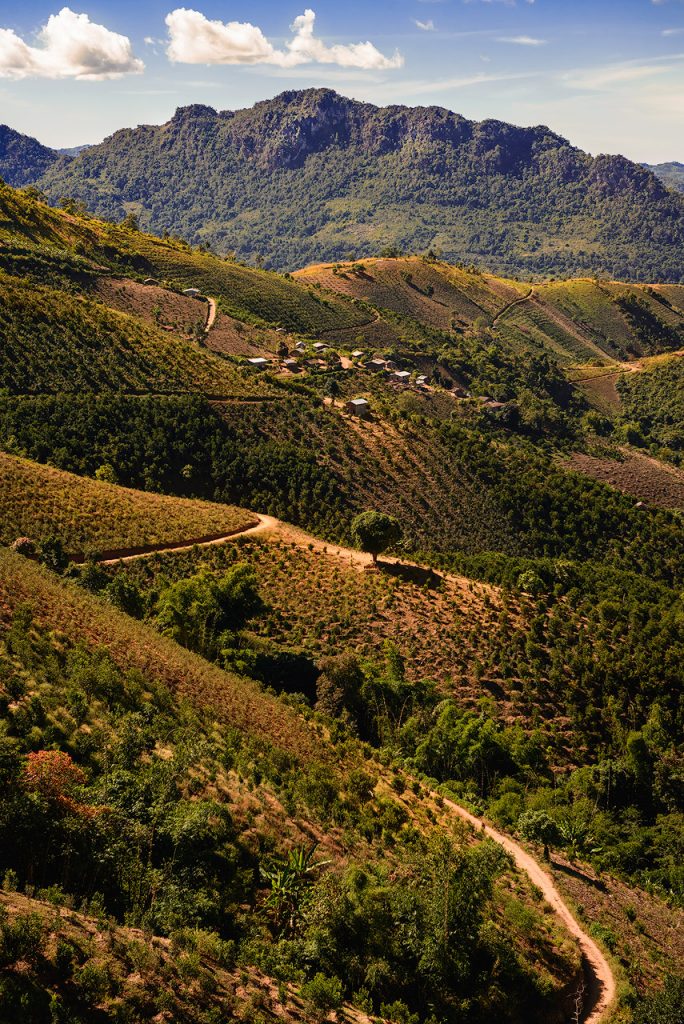 Layered hills in Shan State, Burma