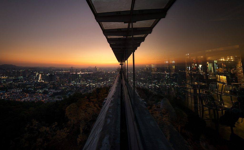 View from Seoul N Tower over the city