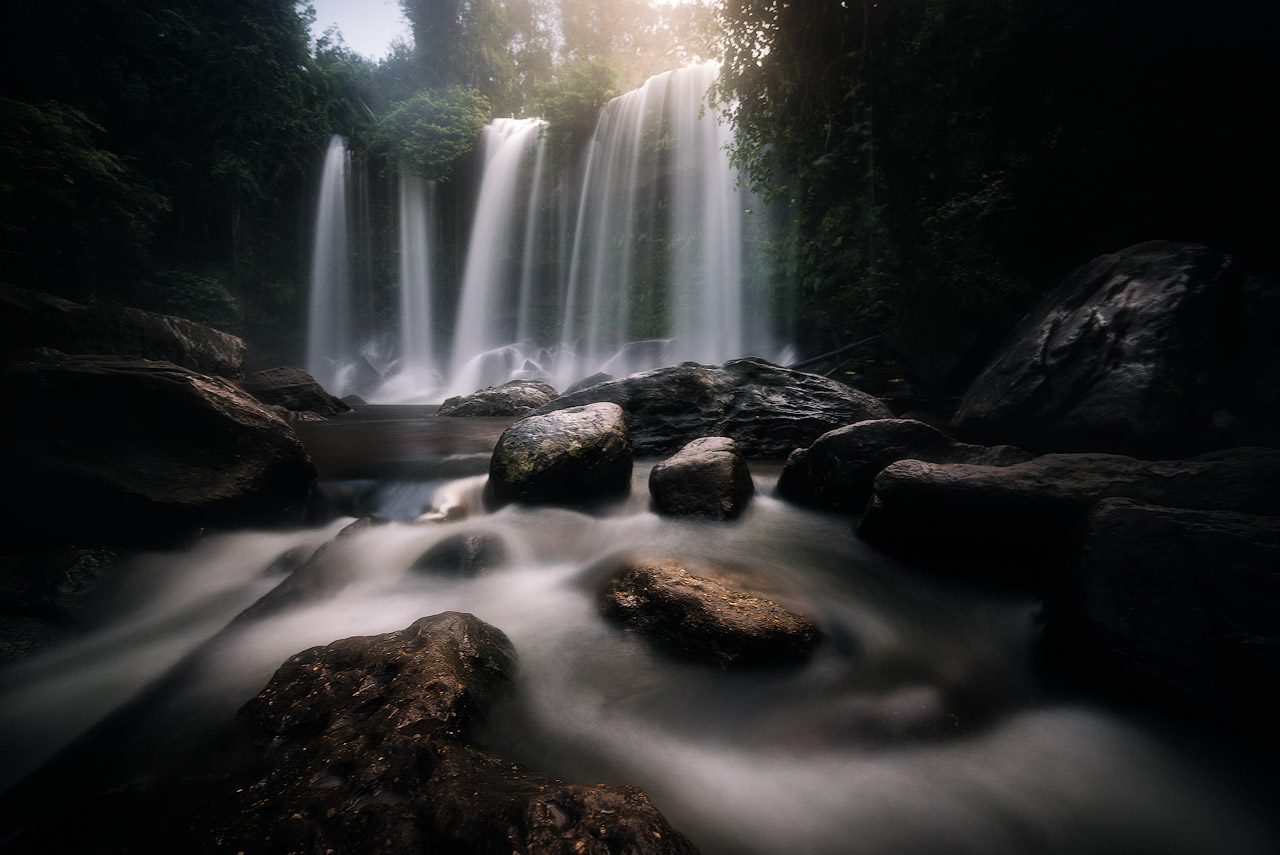 Phnom Kulen waterfall long exposure