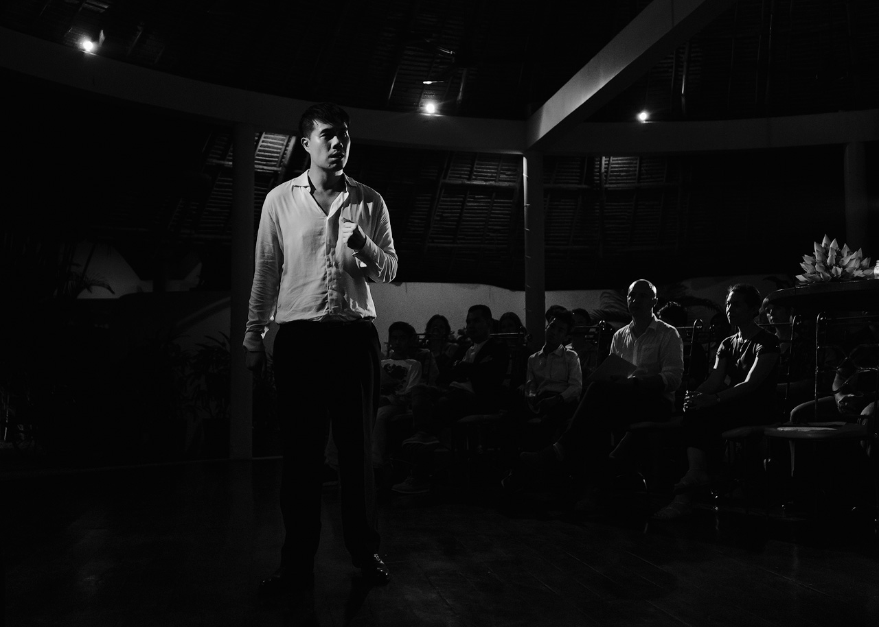 Martin Ng, front and centre, in a Siem Reap opera